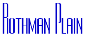 Rothman Plain font